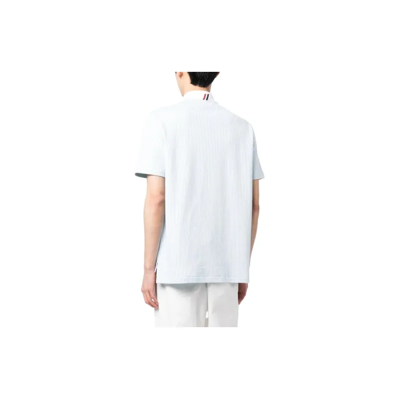 THOM BROWNE Polo Shirts Men Light Blue-2