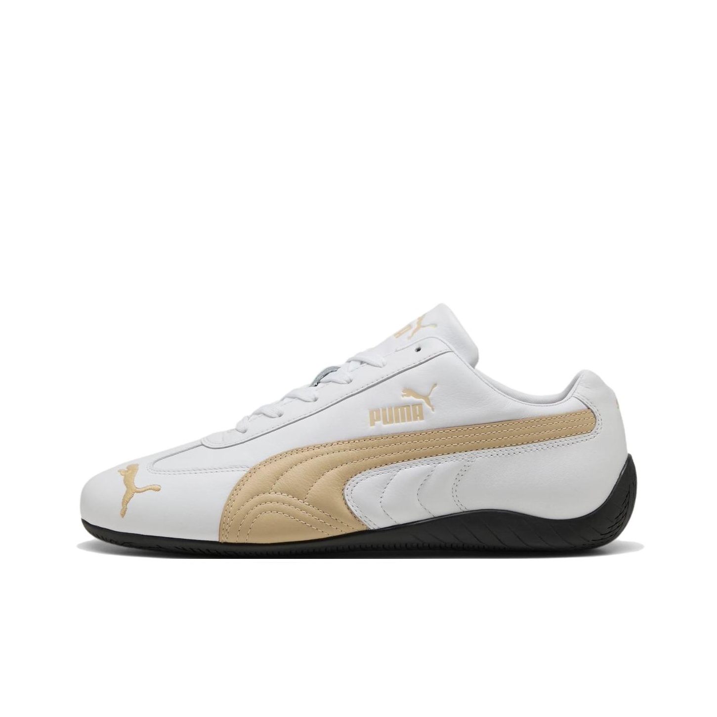 PUMA Speedcat Lifestyle Shoes Unisex Low top White Beige US M 8.5