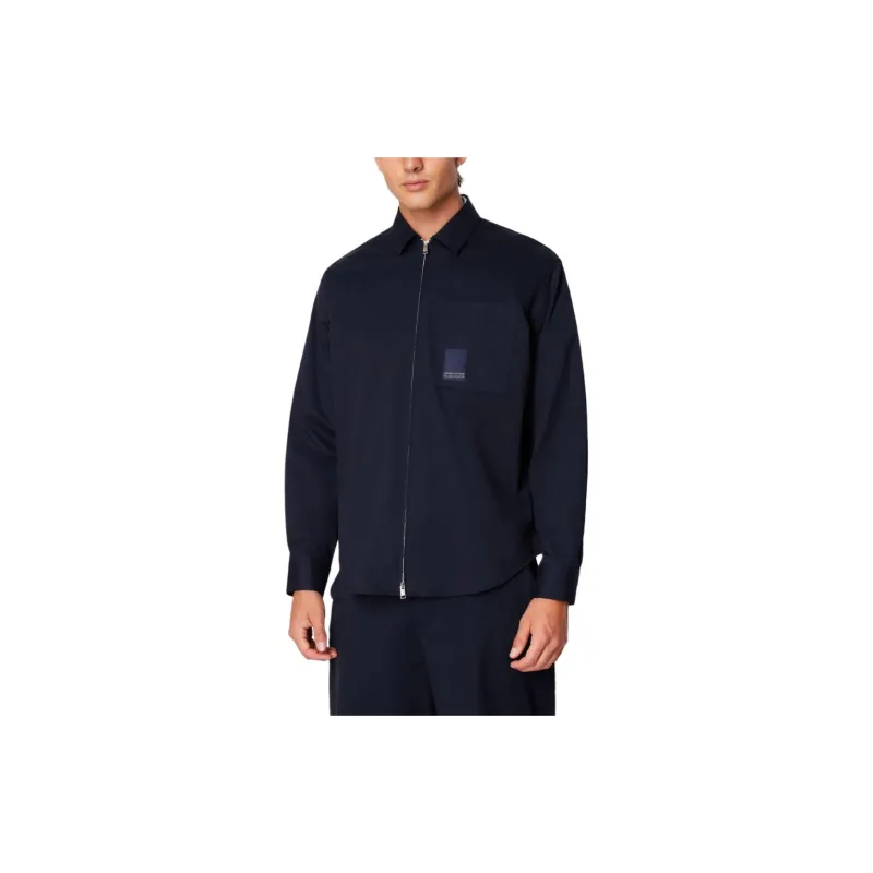 ARMANI EXCHANGE SS24 Shirt Men's Navy-1
