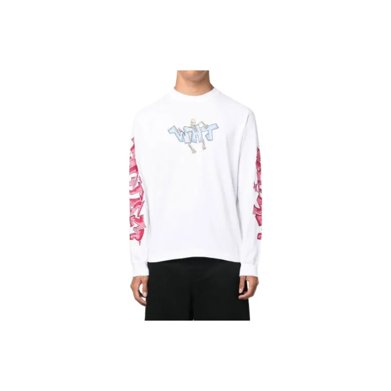 OFF WHITE Graff Wht Pupp Skate Long Sleeve T shirt-2