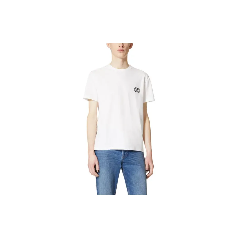 Valentino Embroidered V Logo Tee-11