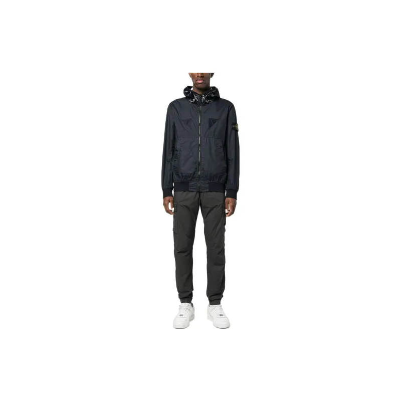 STONE ISLAND Compass Patch Zipped Hooded Jacket-1