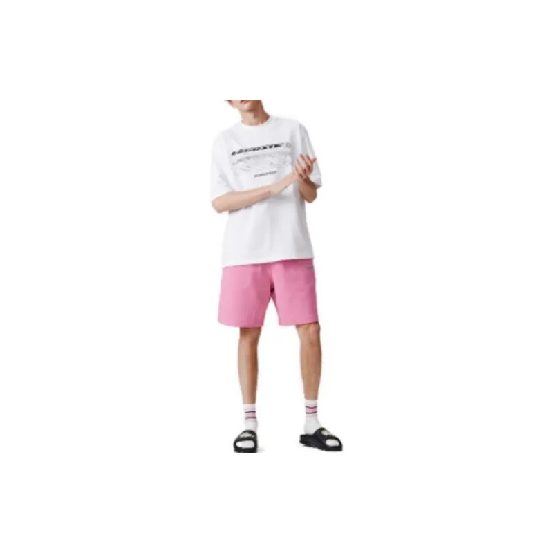 LACOSTE Sports Shorts Men Rose Red-1