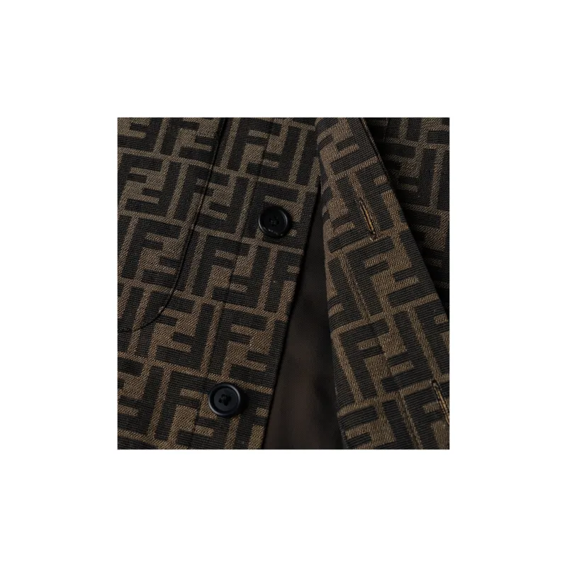 FENDI All Over Monogram Jacquard Overshirt-4
