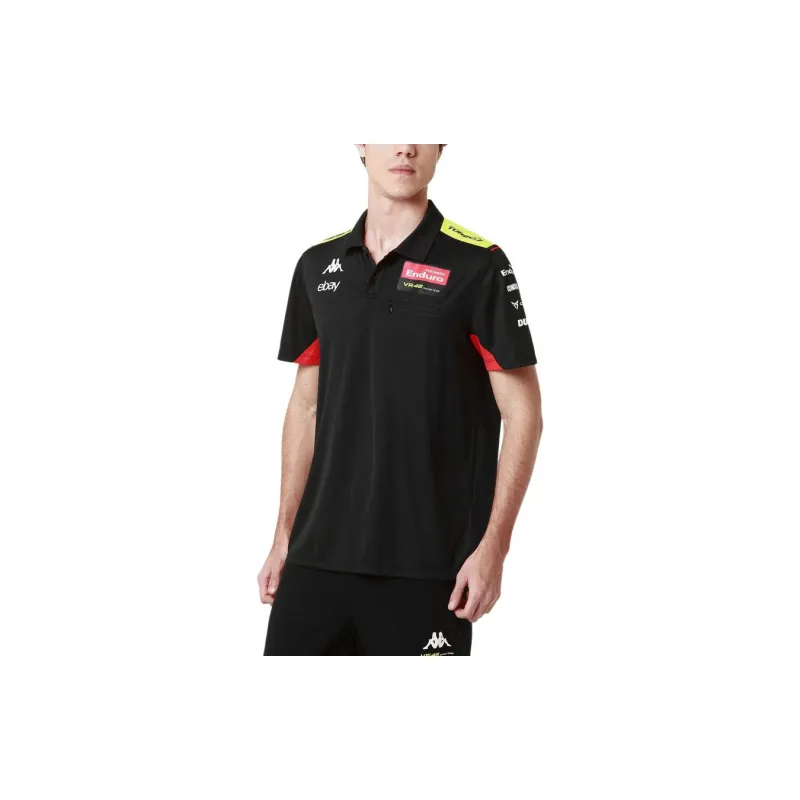 Kappa x VR46 LIANMINGKUAN Polo Shirt Men's Black-4