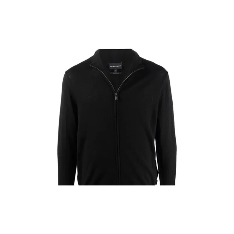 EMPORIO ARMANI High Neck Zipped Cardigan-5