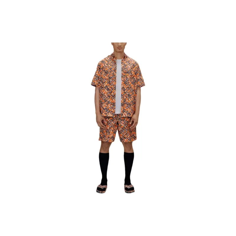Burberry Shirts Men Orange-2