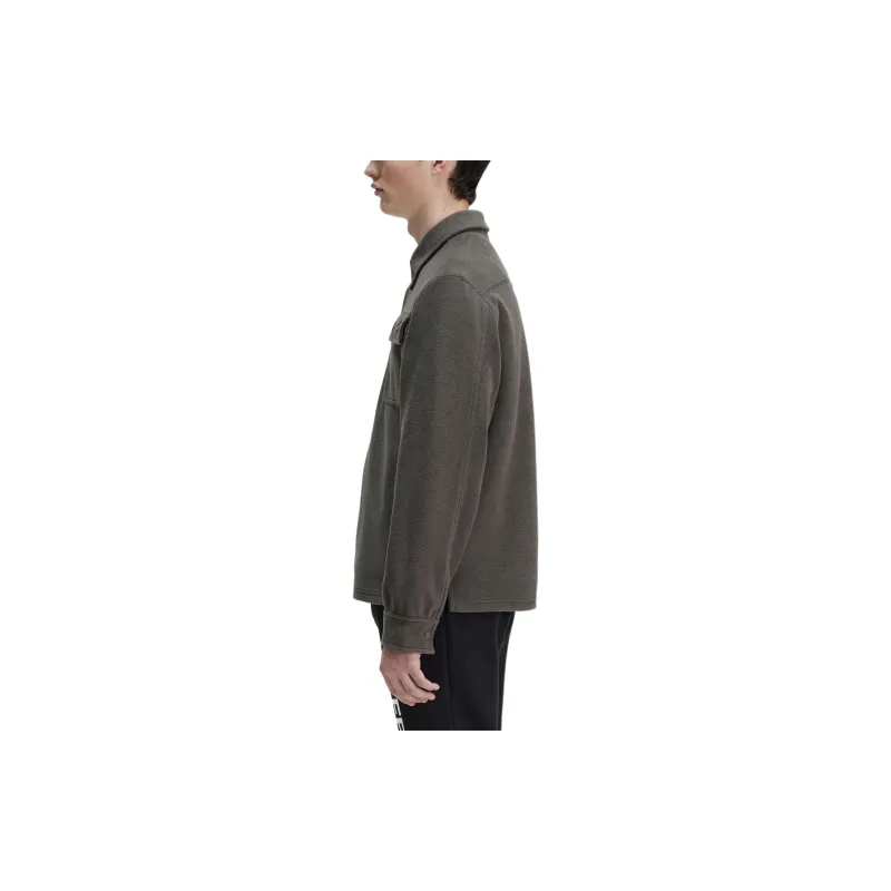 FRED PERRY Fleece Overshirt Jackets & Coats Men's Gray-3
