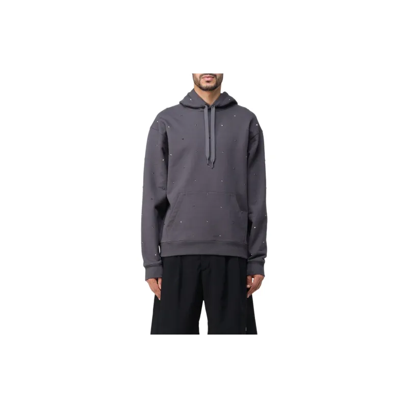 Valentino Stud Embellished Drawstring Hoodie-2