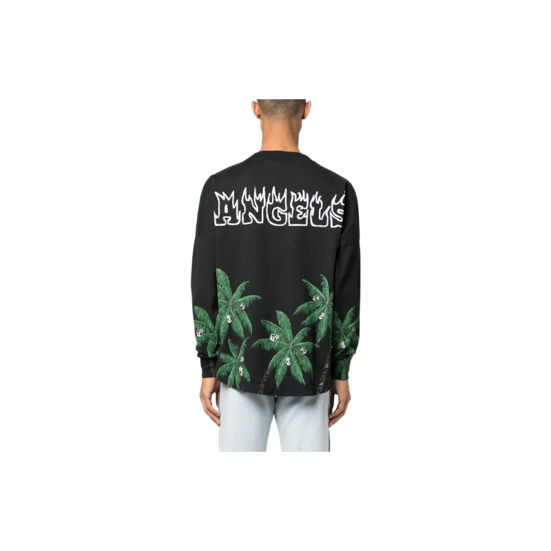 PALM ANGELS Palms&Skull Over L/S T Shirt-2