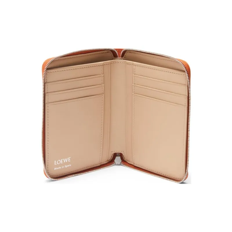 LOEWE Shiny Nappa Calfskin Wallet Women's Maple-3