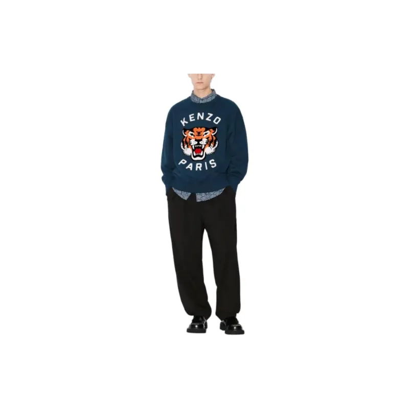 KENZO Lucky Tiger Logo Embroidered Sweatshirt-5