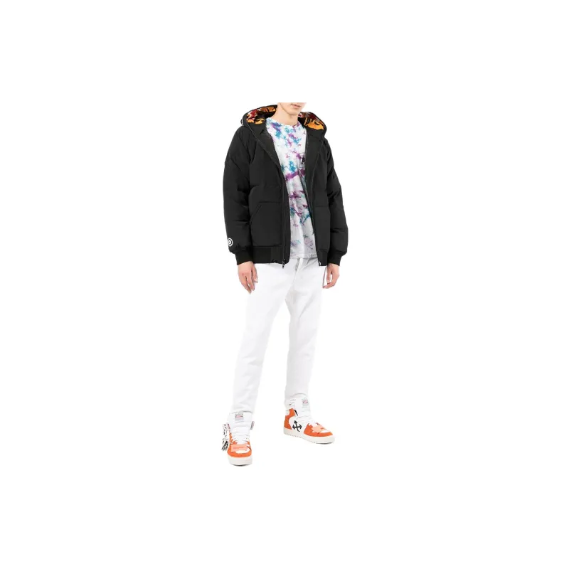 A BATHING APE Printed hood Puffer Jacket-4