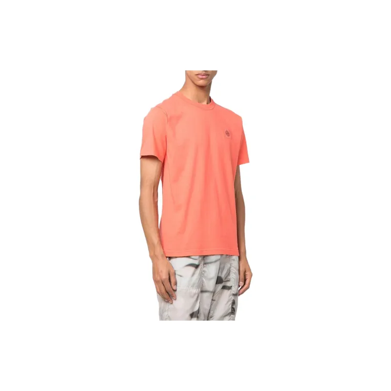 STONE ISLAND T Shirts Men Orange-3