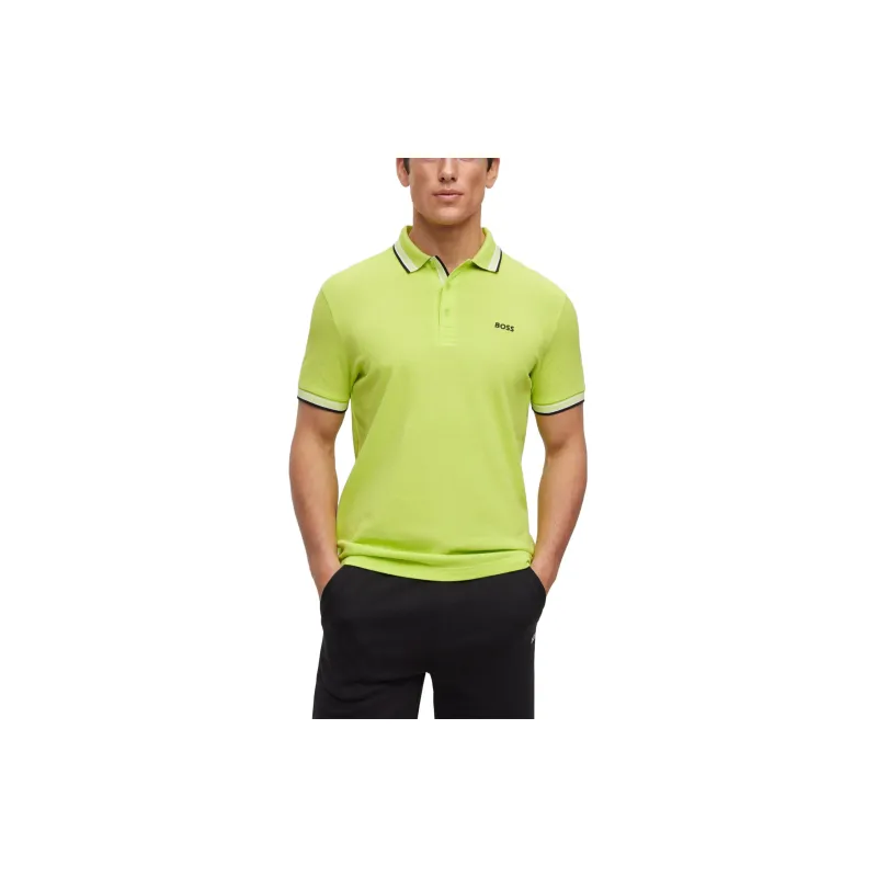 HUGO BOSS Polo Shirts Men Light Green-3