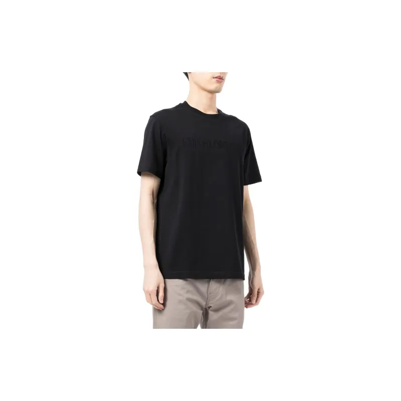 EMPORIO ARMANI Logo Jacquard Crewneck T Shirt-4