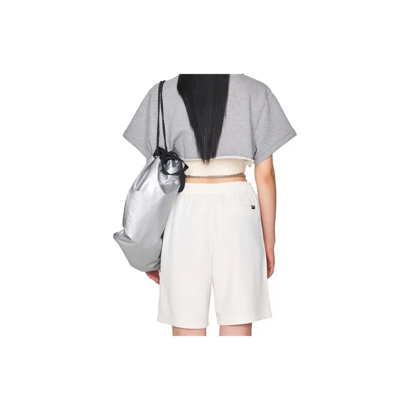 Nerdy Casual Shorts Unisex Cream-5
