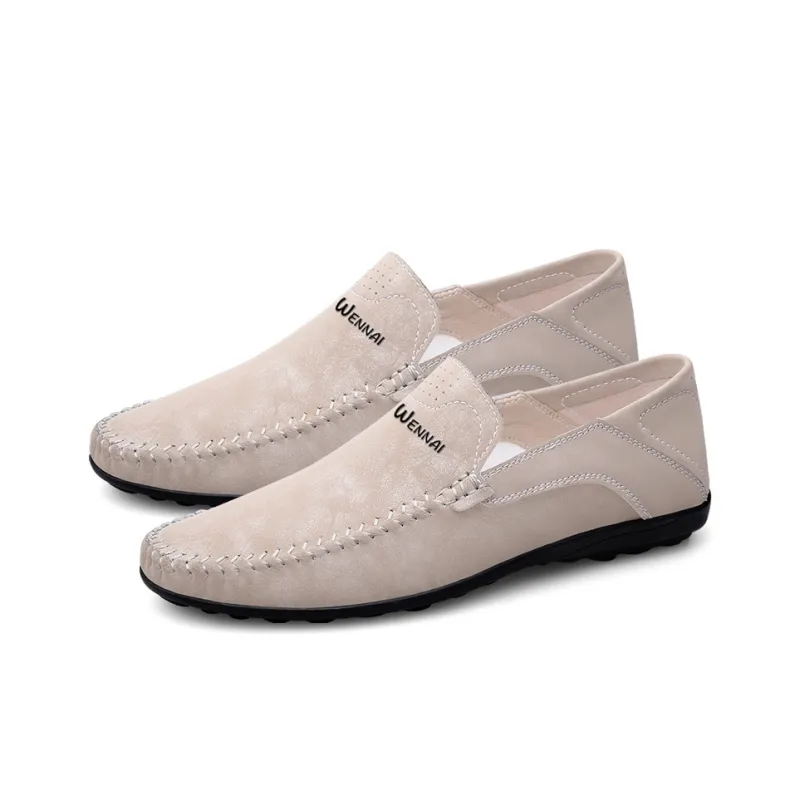 Wen Nai Gommino Loafers Men Black/Gray/Yellow Brown-7