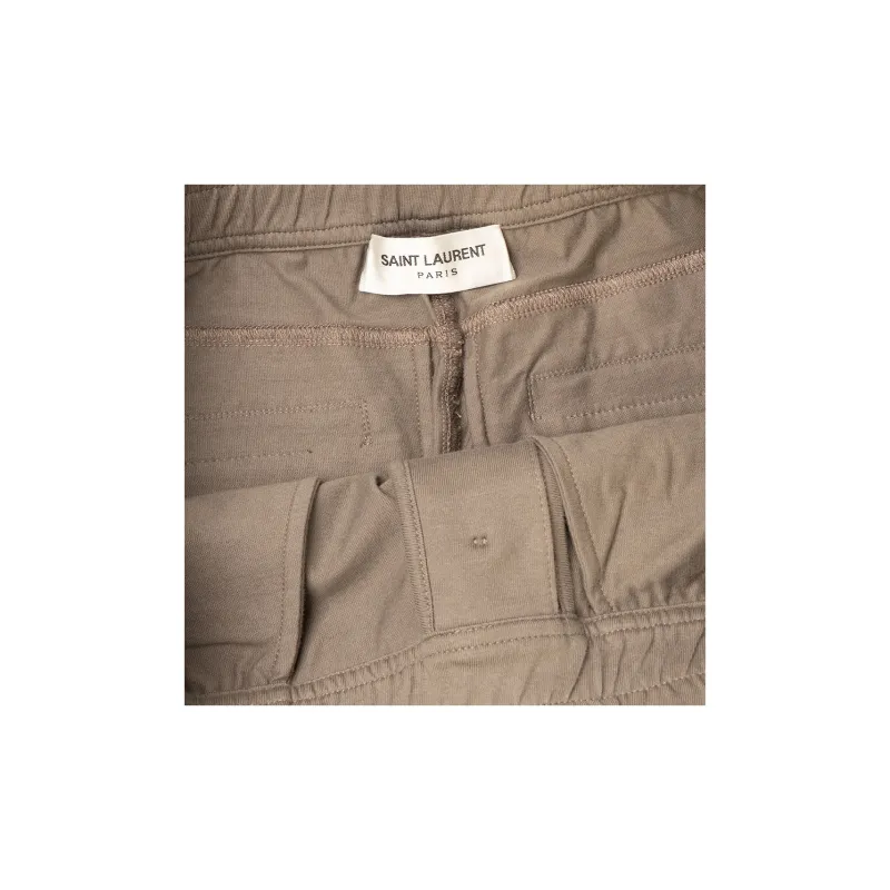 SAINT LAURENT Knitted Sweatpants Men Ecru-5
