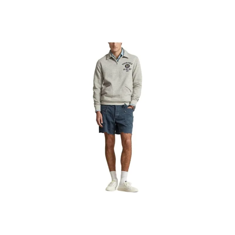 Polo Ralph Lauren Fleece Collared Quarter-Zip Sweatshirt Sweatshirt Men's Gray-1