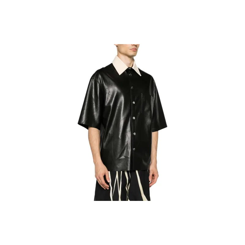 NANUSHKA Short sleeve Faux leather Shirt-3