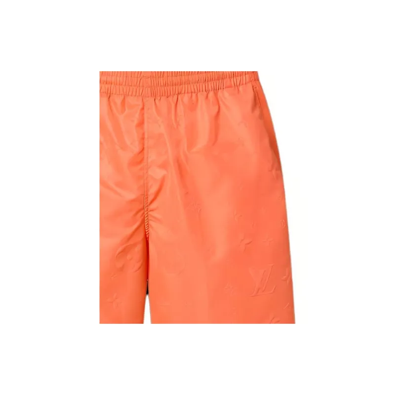 LOUIS VUITTON Monogram Nylon Swim Board Shorts Casual Shorts Men's Orange-5