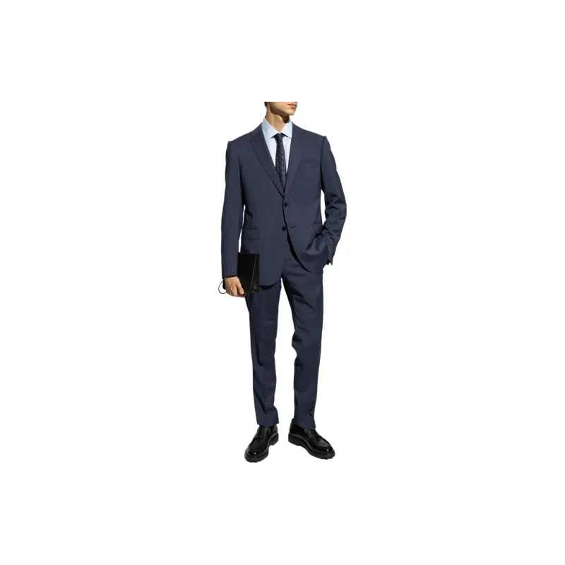 EMPORIO ARMANI Single-breasted Wool Blazer-1