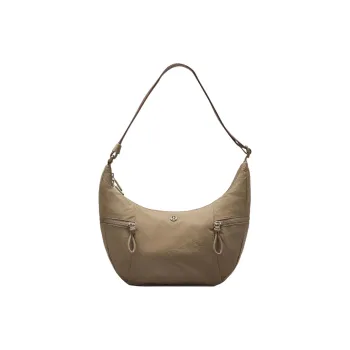 Lululemon Recycled Nylon Shoulder Bag Crossbody Bag Unisex Light Brown