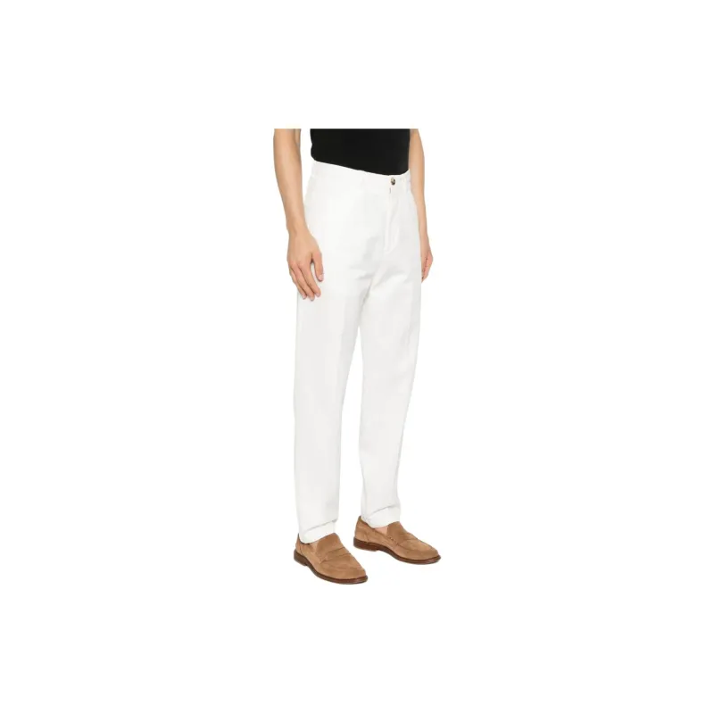 Brunello Cucinelli Straight Leg Twill Gabardine Trousers-3