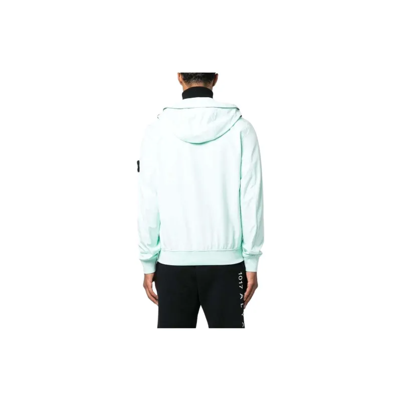 STONE ISLAND LIGHT SOFT SHELL R SERIES SOFT SHELL Jackets Coats Men's Turquoise-2