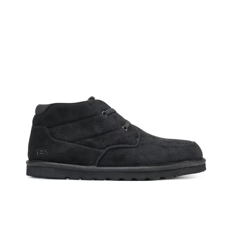 Skechers SKECHERS MENS USA Anti Slip Wear Resistant Mid Top Casual Shoes Men's Black-1