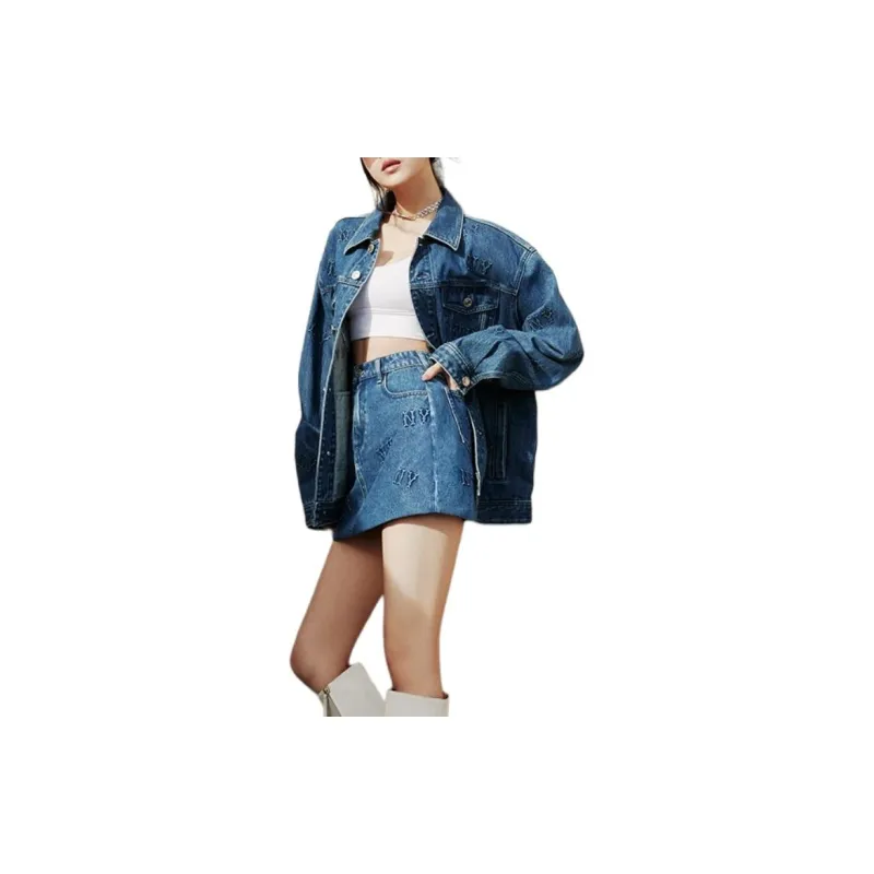 MLB Denim Jackets Unisex Blue-4