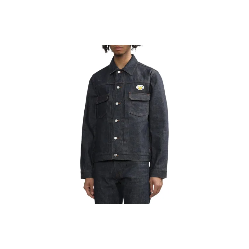 A.P.C X Pokemon Logo appliqué Denim Jacket-2