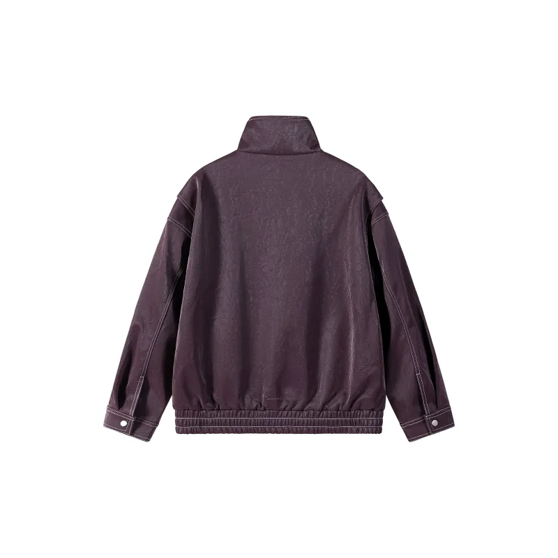 Hurley Leather Jacket Unisex Black-7