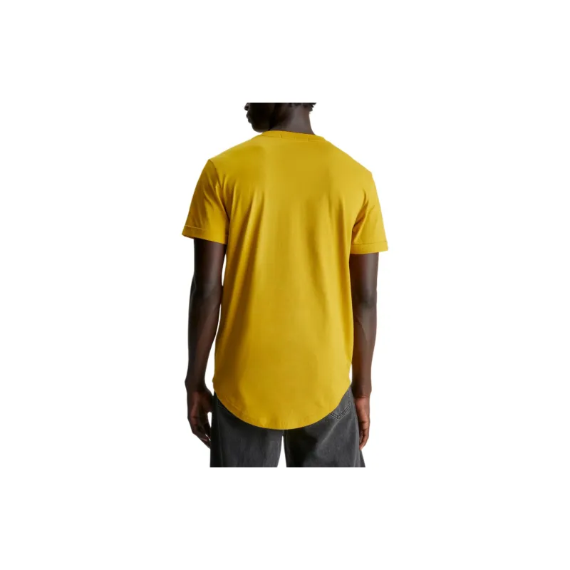 CALVIN KLEIN T-Shirt Men's Nourishing Yellow Europe Version-3