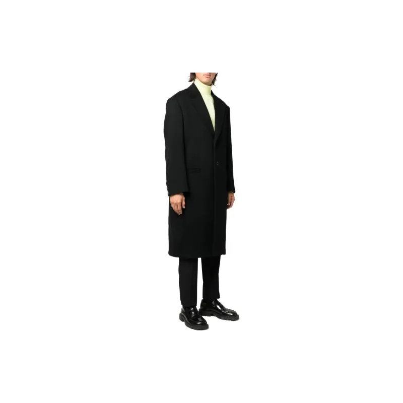 VERSACE Coats Men Black-1