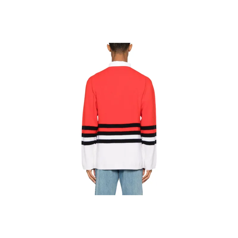 Wales Bonner Cypher Logo Embroidered Knitted Polo Shirt-3
