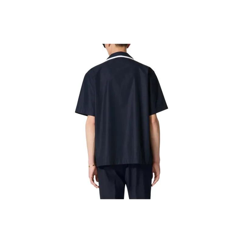 Valentino V-Detailed Straight Hem Bowling Shirt-3