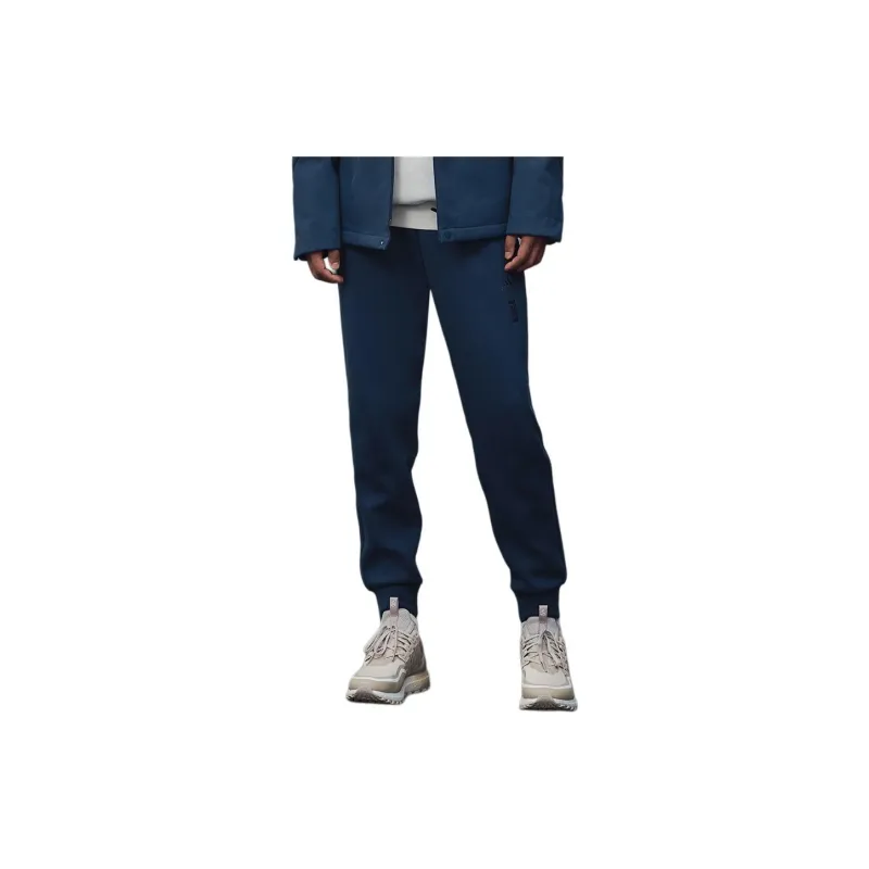 Adidas Knitted Sweatpants Men Navy Blue-4