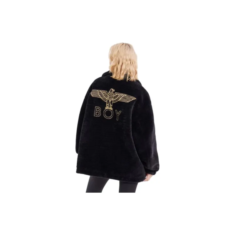 Boy London Velvet feel Coat Unisex Black-4