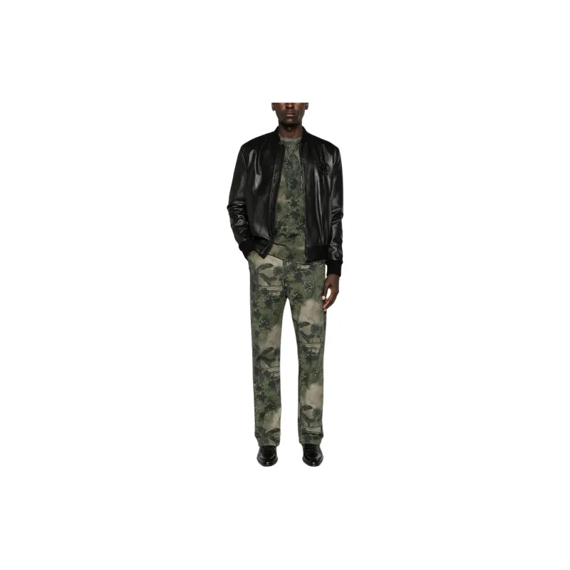 Roberto Cavalli Camouflage print Straight leg Jeans-1