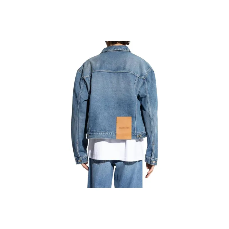 Jacquemus Collared Button Up Denim Jacket-3