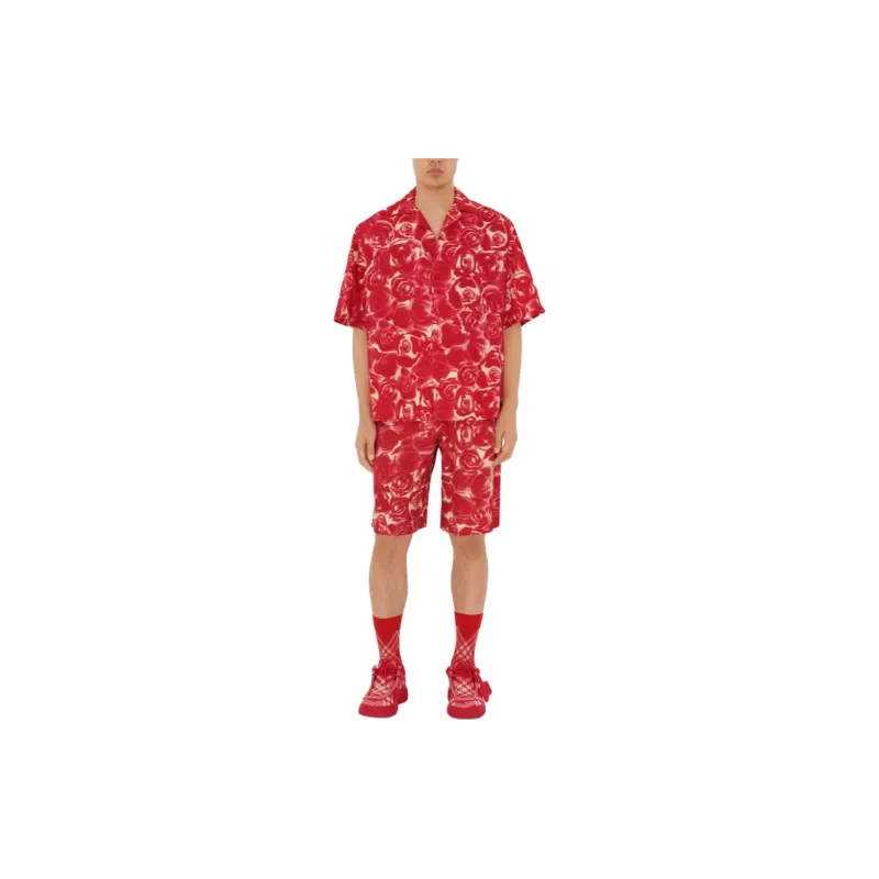 Burberry Rose Shorts Casual Shorts Men's Red-1