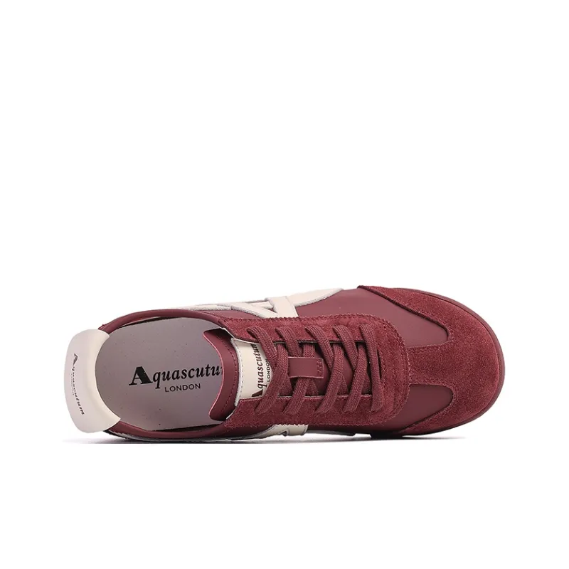 AQUASCUTUM German Army Trainers Lightweight Low Top Casual Shoes Women's Ancora Red-1