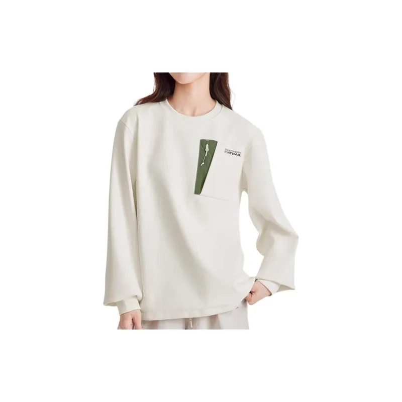Skechers Sports Life Collection Sweatshirt Unisex Cream Beige White-2