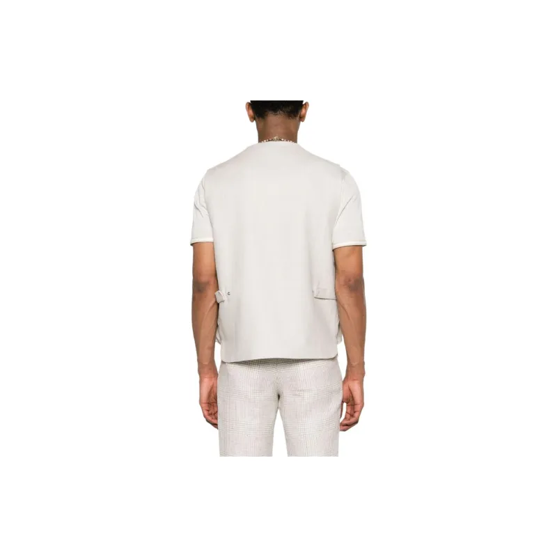 Eleventy V neck Linen Vest-2