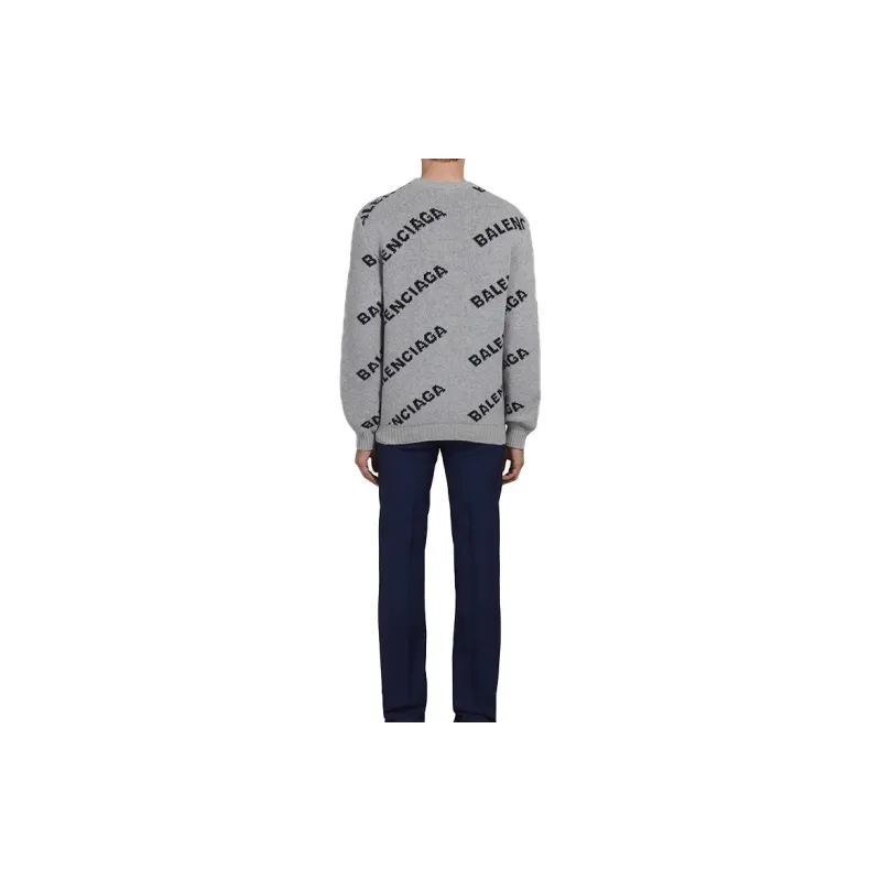 Balenciaga Logo All Over Print Sweater-2