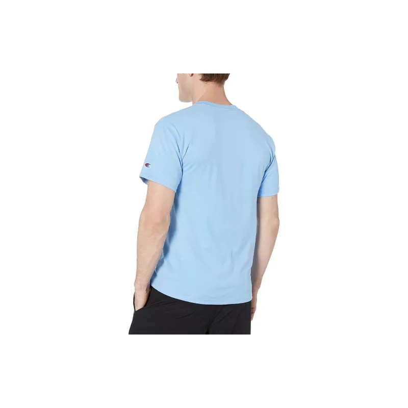 Champion T Shirts Unisex Navy Blue+Sky Blue-2