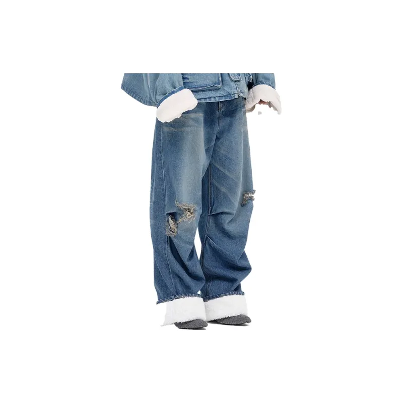 WE11DONE Ripped Straight leg Jeans-3