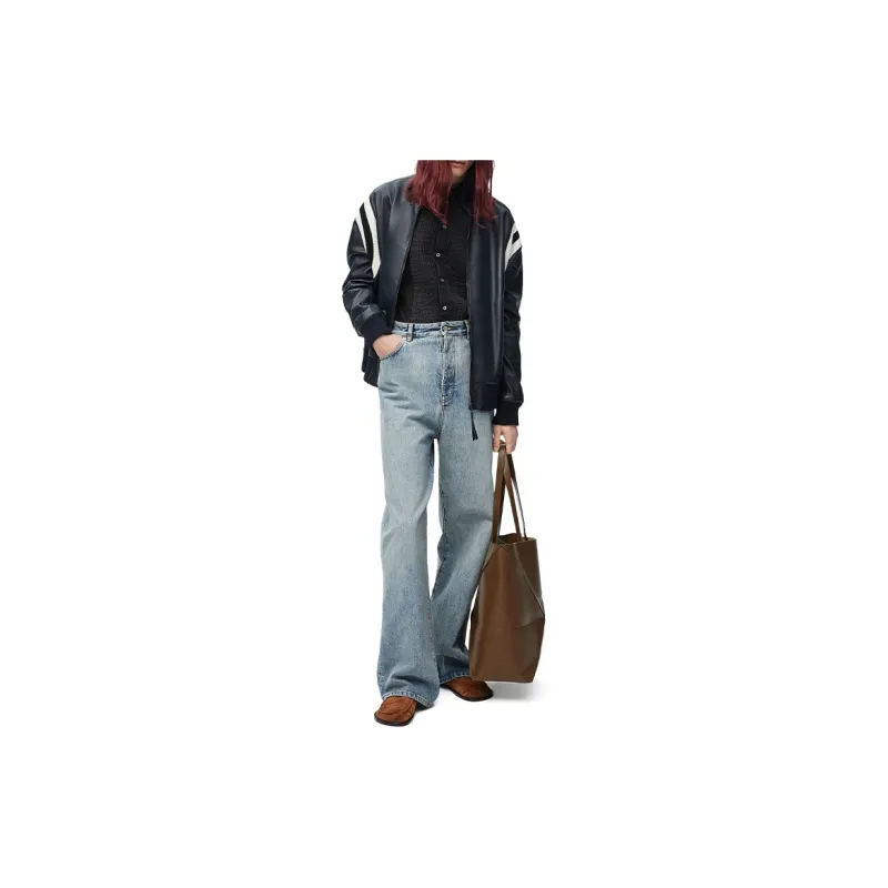 LOEWE High Waist Zip Up Bomber Jacket-3